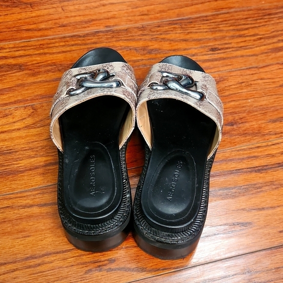 Aerosoles Womens Lima Lug Sole Slide Sandal - Picture 3 of 5